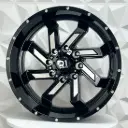 RIN 22X10 8-180 R1 SPORT 2210 GLOSS BLACK MILLED FACE+MILLED RIVETS ET-10 CB124