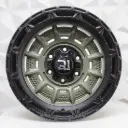 "RIN 17X9 6-139.7 R1 SPORT RGW8878 MATTE GREEN + BLACK LIP POLISH ET0 CB110" 