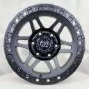 RIN 15X8 5-114.3 R1 SPORT QC1294 MATE BLACK CHROME RIVETS ET0 CB83