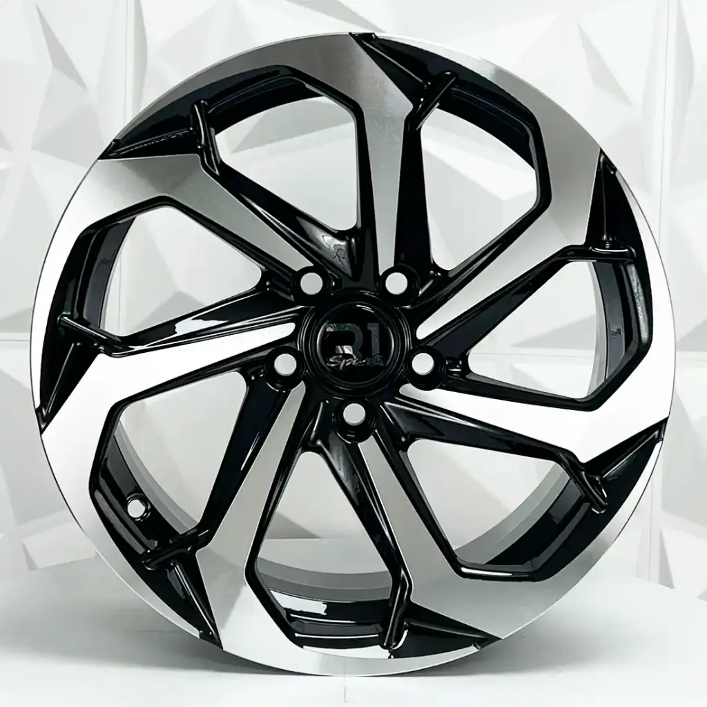 RIN 15X7 5-100 R1 SPORT 1066 BLACK MACHINE FACE ET15 CB73.1