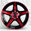 RIN 14X7.5 4-100/114.3R1 SPORT 10131 BLACK MACHINE FACE RED COATING ET-12 CB73.1