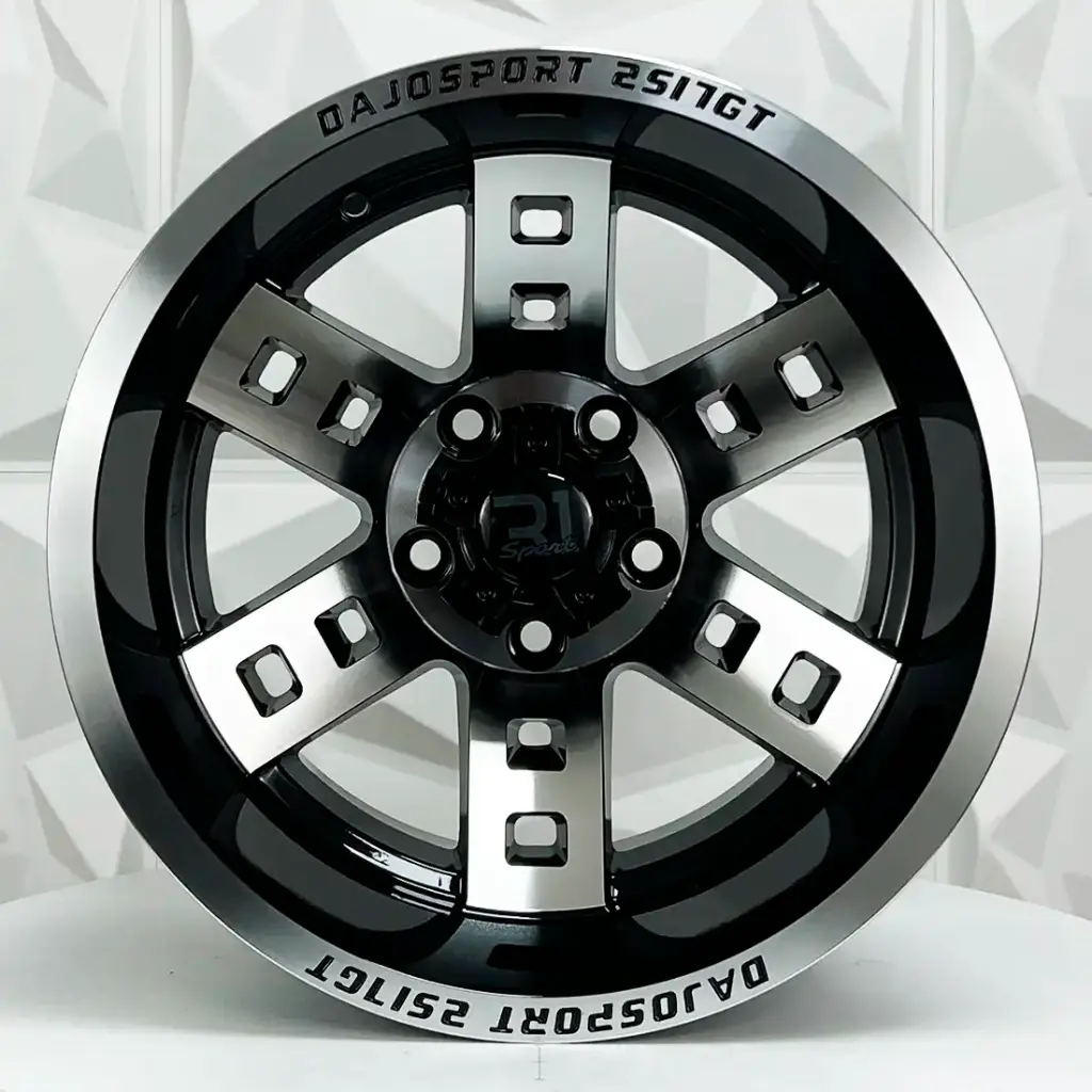 RIN 15X10 6-139.7 R1 SPORT D6521 BLACK MACHINE FACE MI ET-44 CB110